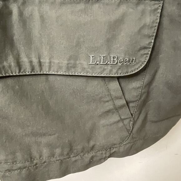 VTG LL Bean Khaki Fireside Field Jacket Barn Chore Coat Flannel Lined Women XL - Picture 7 of 16